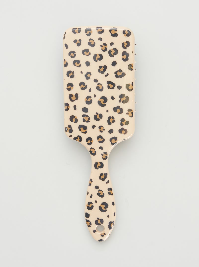 Brosse à cheveux 'léopard' Beige - Kiabi