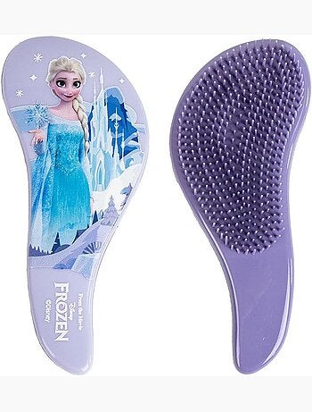 Brosse à cheveux rectangulaire - La Reine des Neiges – Elsa & Anna - Bleu