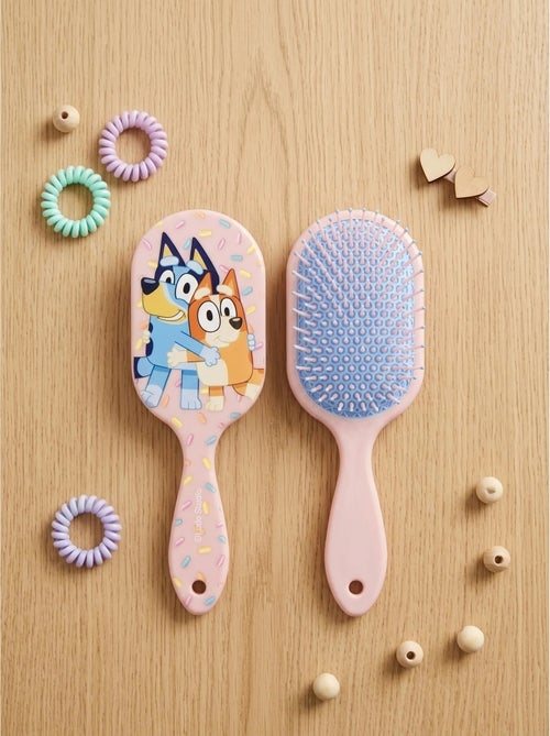Brosse à cheveux rectangulaire bluey – rose - Kiabi