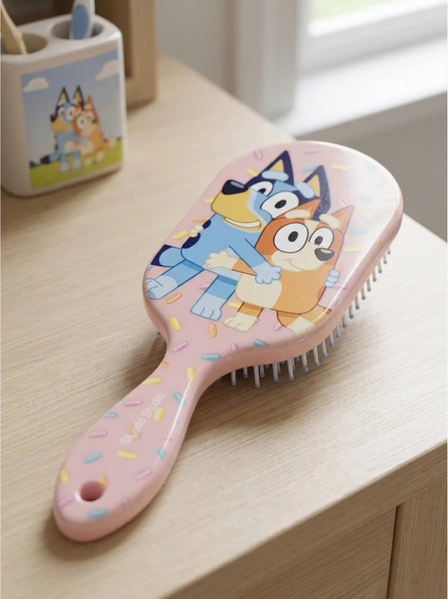 Brosse à cheveux rectangulaire bluey – rose - Kiabi