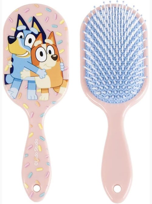 Brosse à cheveux rectangulaire bluey – rose - Kiabi