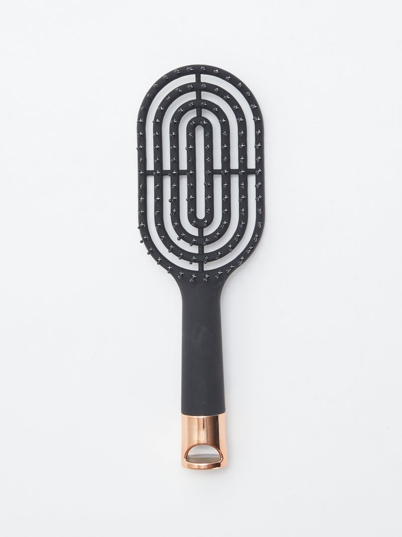 Brosse à cheveux spirale avec détail irisé noir - Kiabi