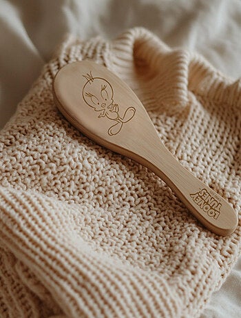 Brosse Cheveux Bébé – DISNEY BABY – Titi – LOONEY TUNES – Prévention Croûtes de Lait – Bois FSC