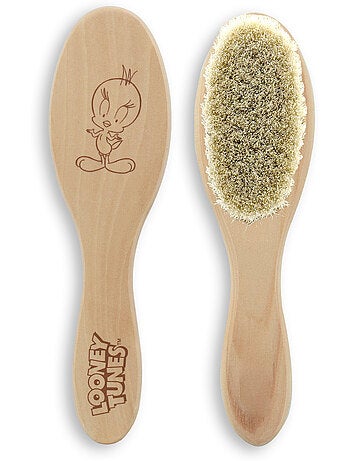 Brosse Cheveux Bébé – DISNEY BABY – Titi – LOONEY TUNES – Prévention Croûtes de Lait – Bois FSC