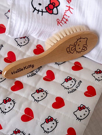 Brosse Cheveux Bébé – Hello Kitty – Prévention Croûtes de Lait – Bois FSC