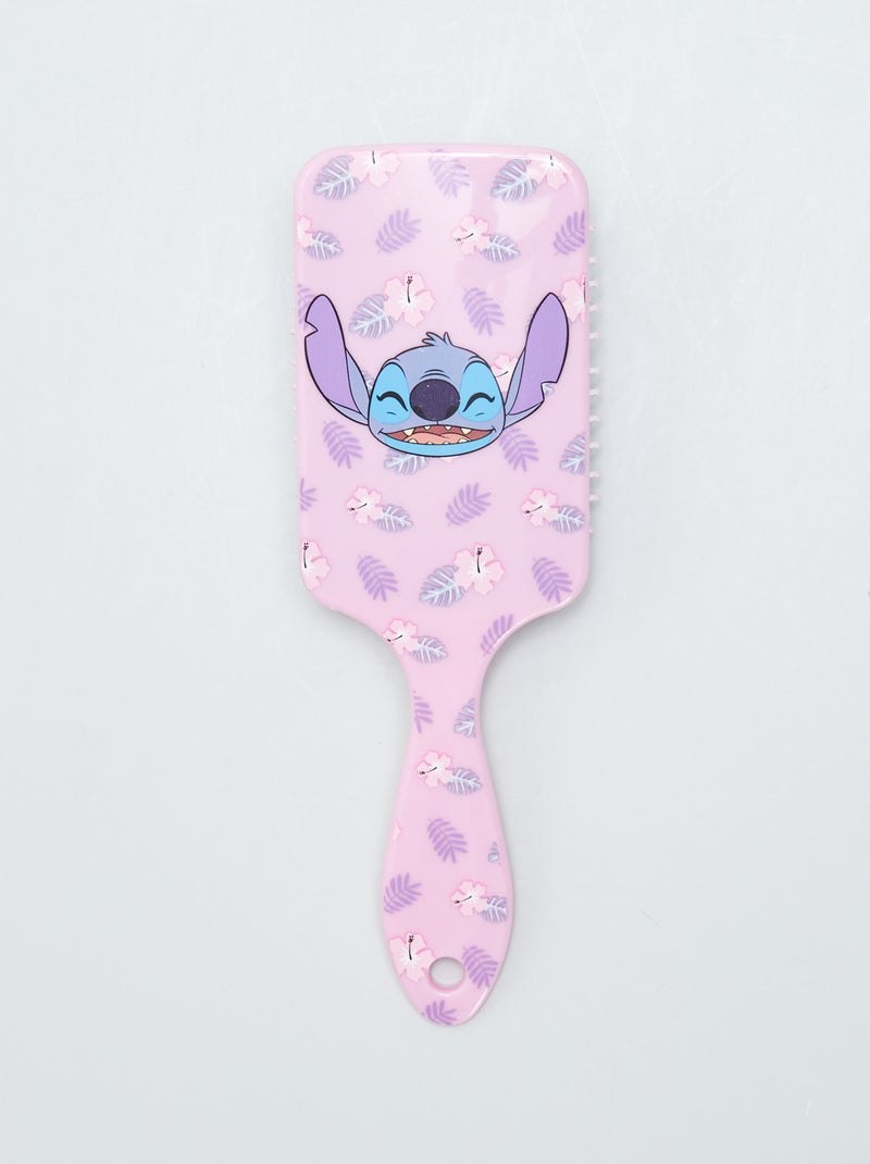 Brosse cheveux 'Stitch' Rose - Kiabi
