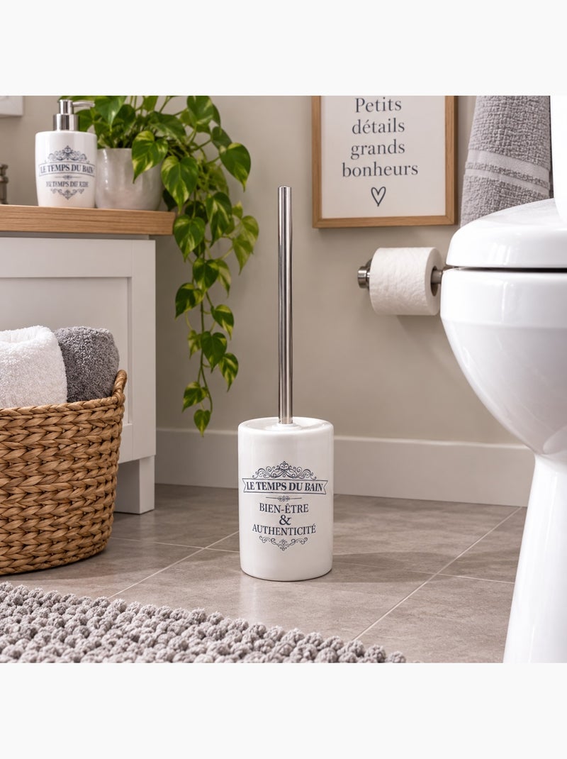 Brosse de toilette 10 x 40 cm vintage Blanc - Kiabi