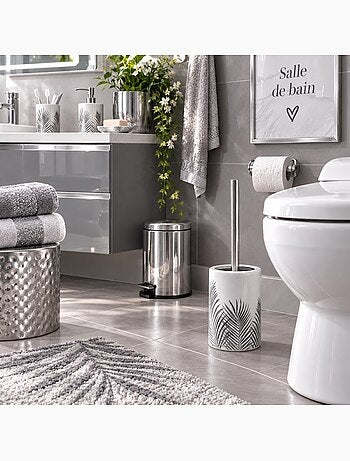 Brosse de toilette orbella blanc et argent