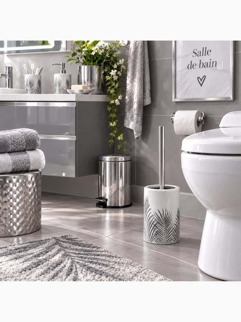 Brosse de toilette orbella blanc et argent Argent - Kiabi