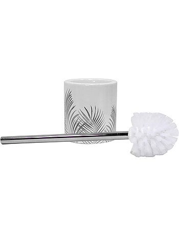 Brosse de toilette Orbella blanc et argent