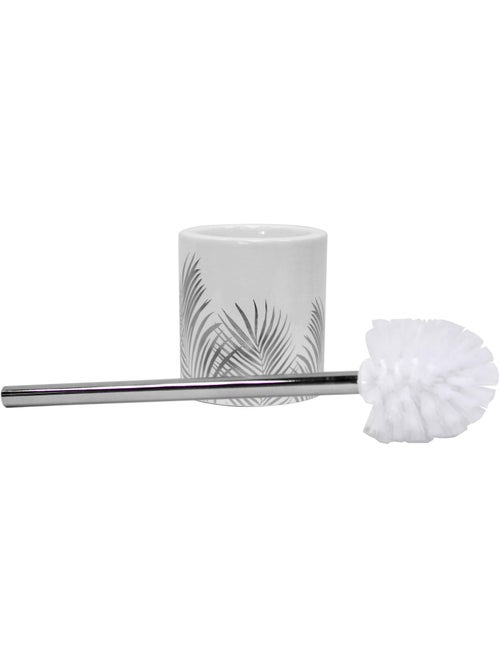 Brosse de toilette Orbella blanc et argent - Kiabi