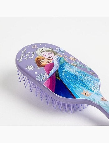 Brosse démêlante cheveux La Reine des Neiges - Elsa et Anna - Mauve