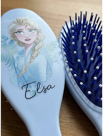 Brosse démêlante elsa - la reine des neiges - bleu