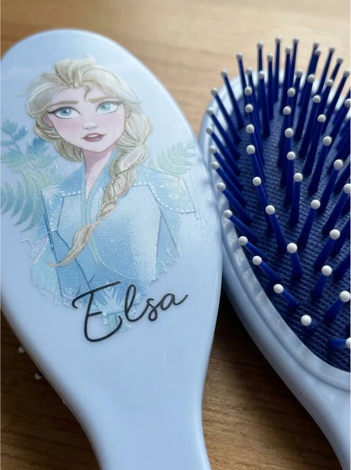 Brosse démêlante elsa - la reine des neiges - bleu - Kiabi