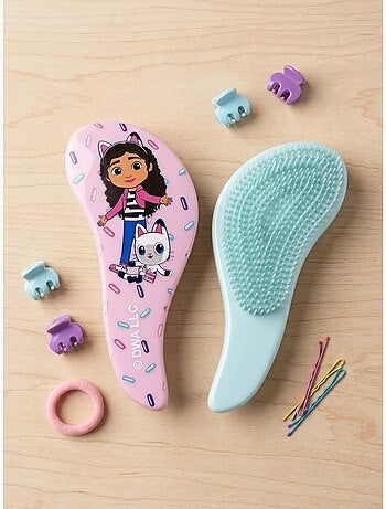Brosse démêlante Gabby's Dollhouse - Picots doux - Rose pastel