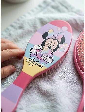 Brosse démêlante minnie mouse - disney - rose