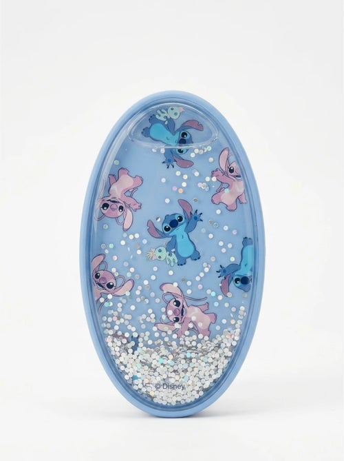 Brosse démêlante ovale en silicone avec paillettes Stitch Disney - Kiabi