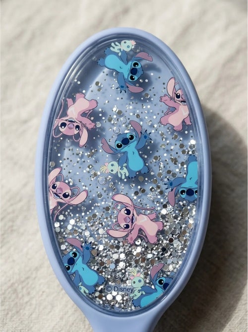 Brosse démêlante ovale en silicone avec paillettes Stitch Disney - Kiabi