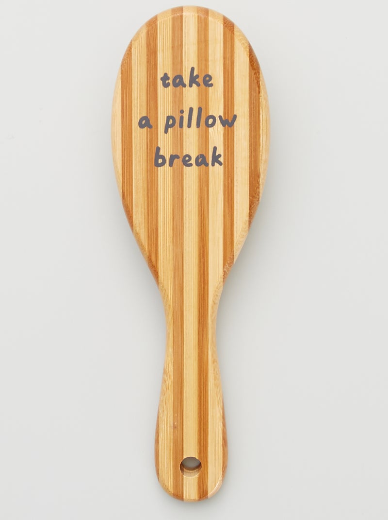 Brosse en bambou beige - Kiabi