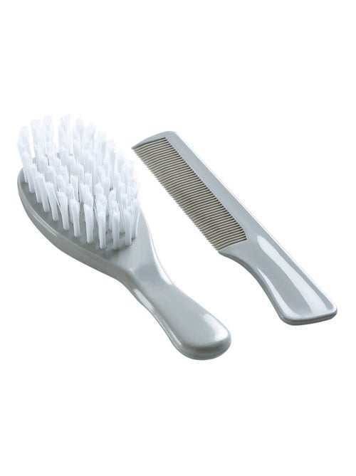 Brosse et peigne gris charme - Kiabi
