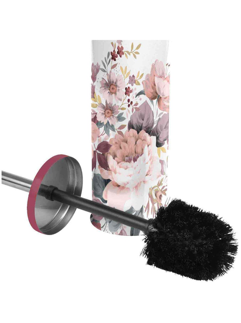 Brosse et pot wc aux impressions fleuries Multicolore - Kiabi