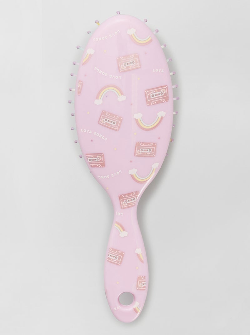 Brosse imprimé 'arc-en-ciel' violet - Kiabi