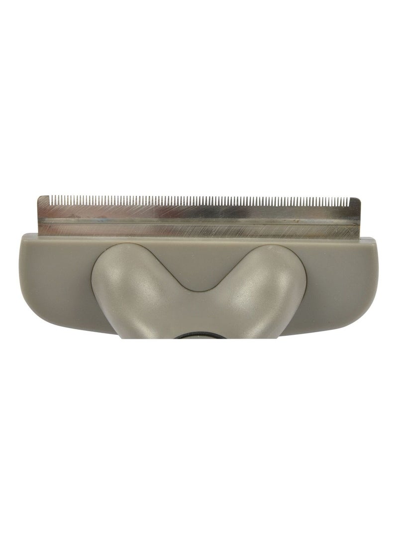 Brosse spéciale sous poils deshedder pour chien et chat Gris - Kiabi