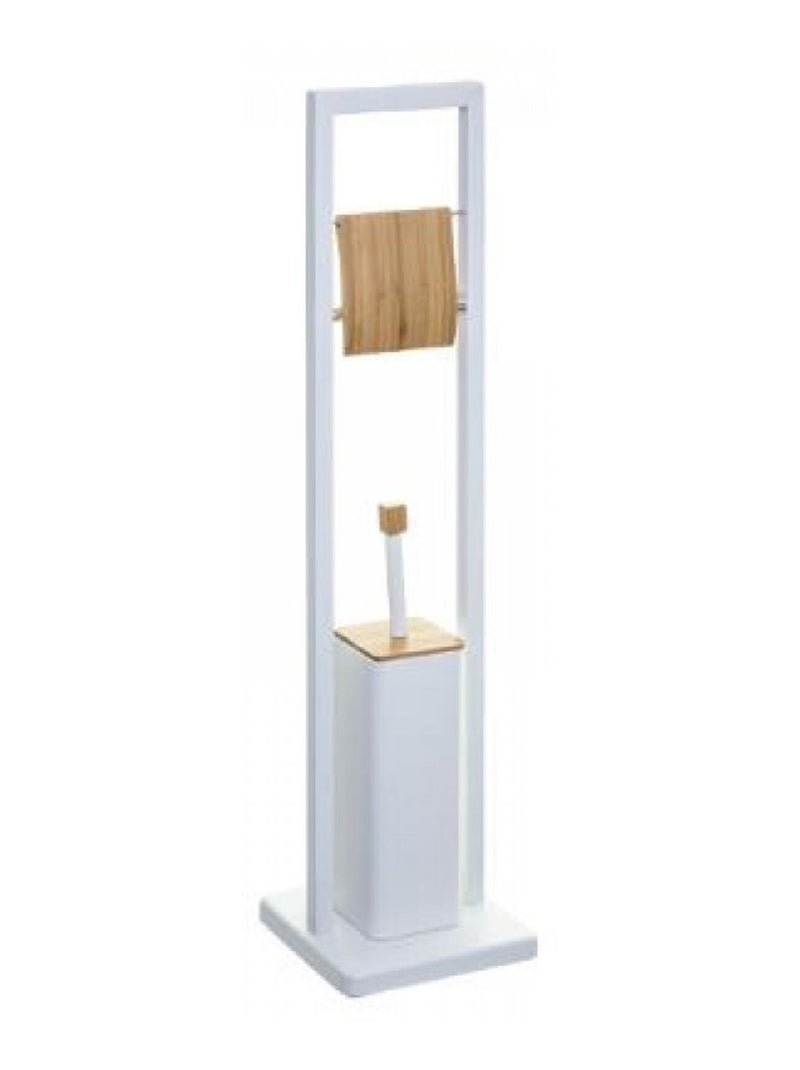 Brosse toilettes & Support papier - Atmosphera Blanc - Kiabi