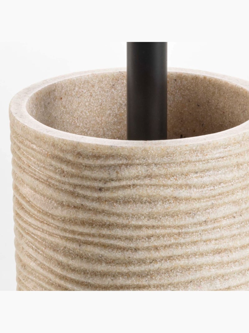 Brosse WC  - Effet strié Beige sable - Kiabi