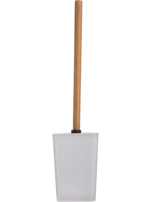 Brosse WC avec support en bambou et céramique NATUREO - Kiabi Brosse WC avec support en bambou et céramique NATUREO - Kiabi
