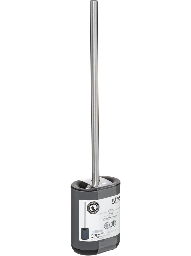 Brosse WC avec support ergonomique SILIFLEX Gris - Kiabi