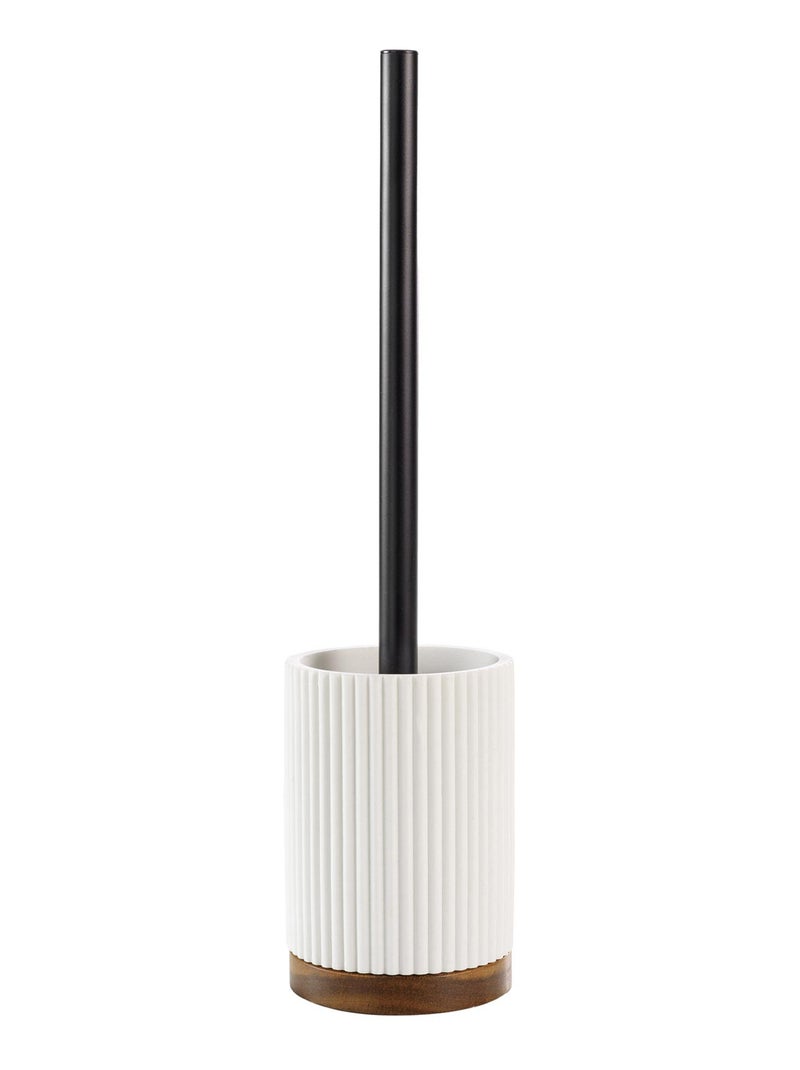 Brosse WC en acacia Blanc - Kiabi