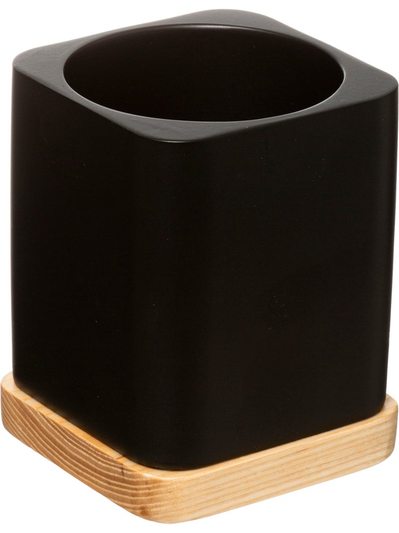 Brosse WC en bambou NATUREO Noir - Kiabi
