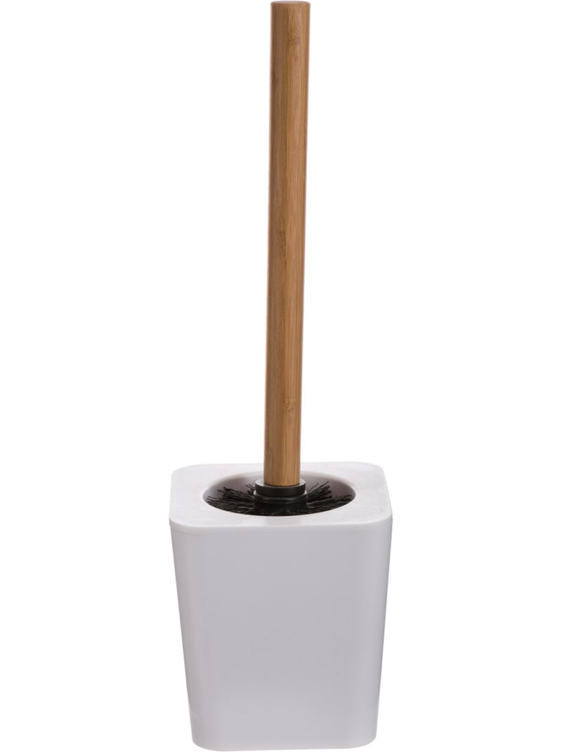 Brosse WC en bois et métal NATURÉO Blanc - Kiabi
