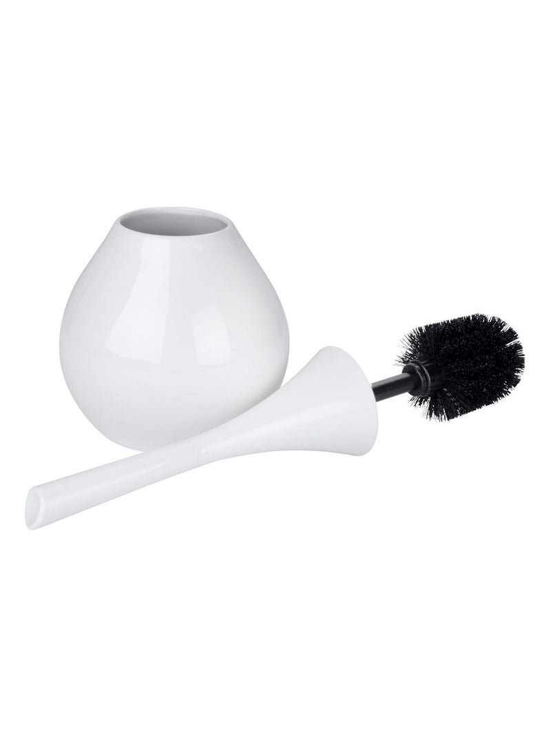Brosse WC en céramique design élégant FLAKON Blanc - Kiabi