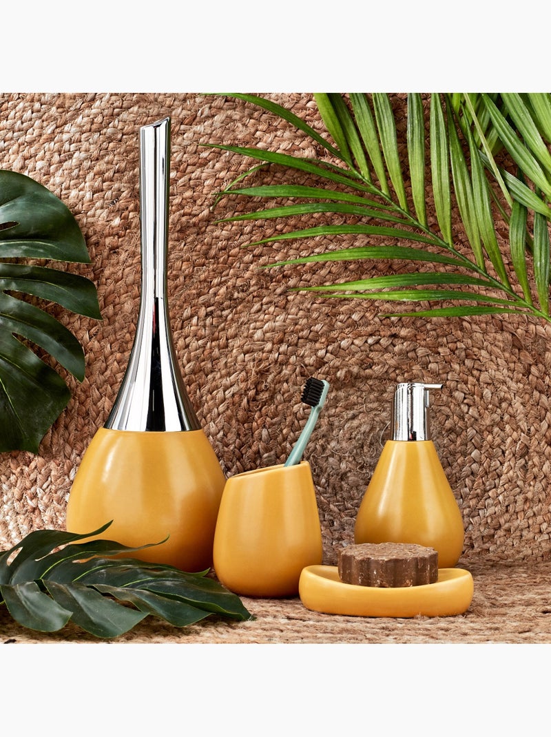 Brosse WC en porcelaine GOUTTE en forme de goutte – Guy Levasseur Jaune banane - Kiabi