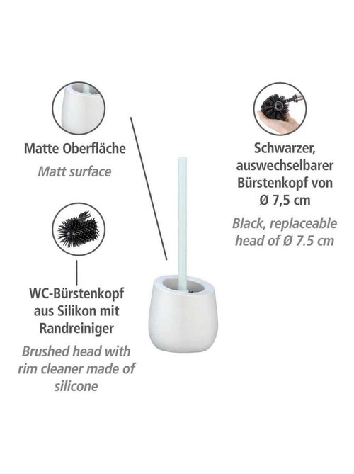 Brosse WC en silicone avec base en céramique BADI - Kiabi
