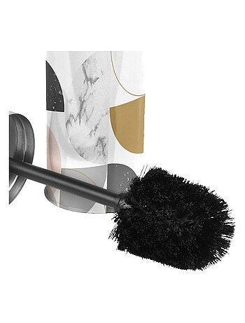 Brosse WC métal Géomarbre rose