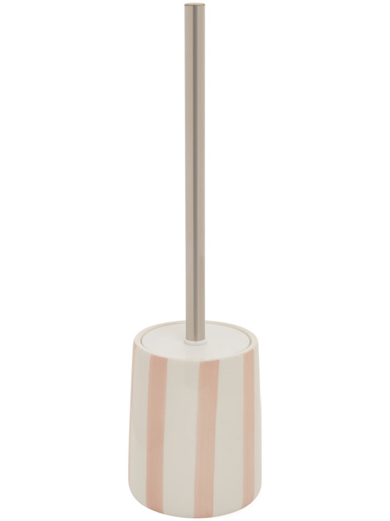 Brosse wc rayures strio Rose - Kiabi