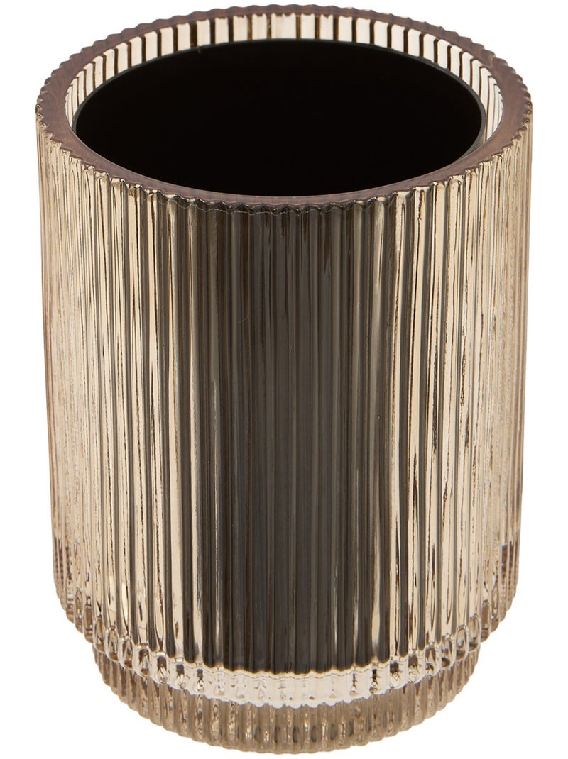 Brosse WC ronde en verre SOLIS Ambre - Kiabi