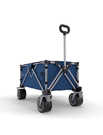 Brouette pliable 130 L avec tige télescopique et roues 360°