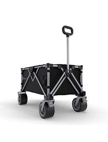 Brouette pliable 130 L avec tige télescopique et roues 360°