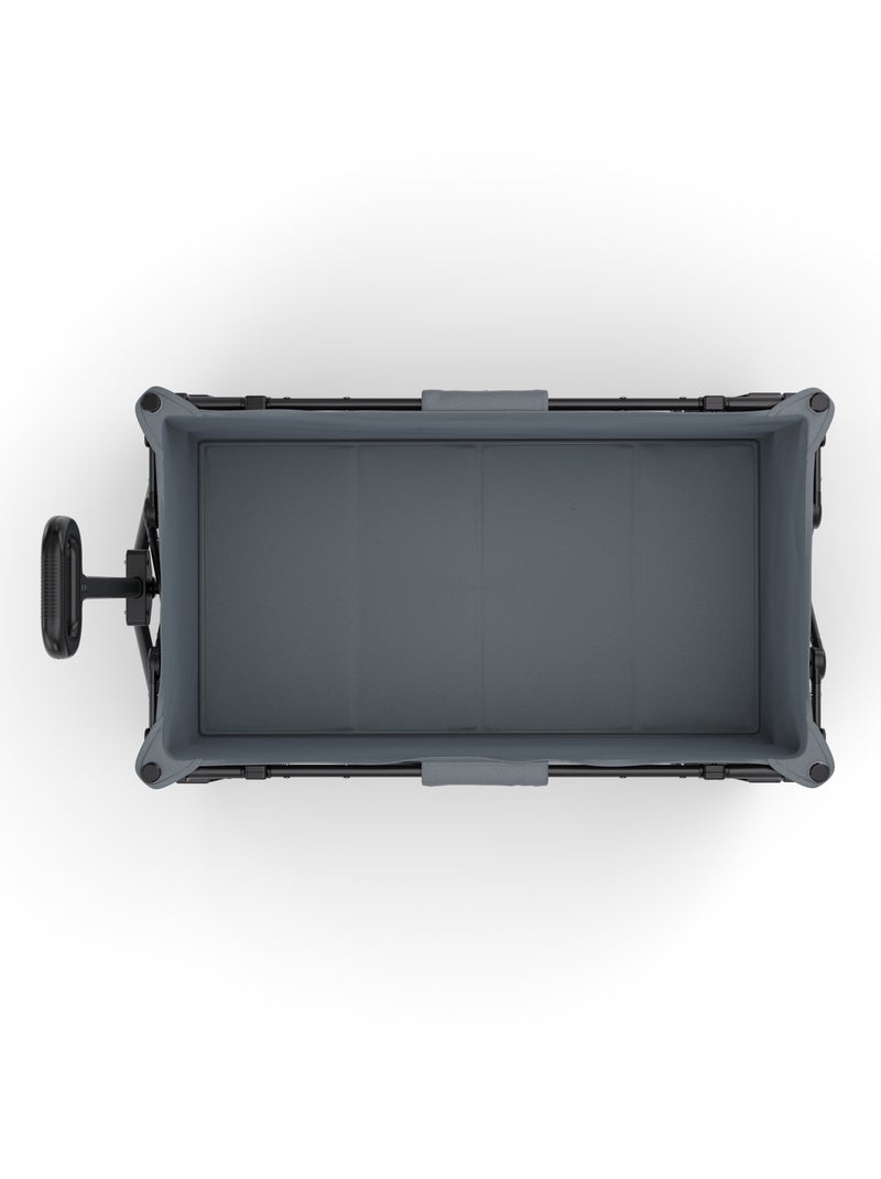 Brouette pliable 130 L avec tige télescopique et roues 360° Noir Gris anthracite - Kiabi