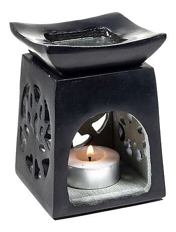 Brûle-parfum en pierre à savon Lotus
