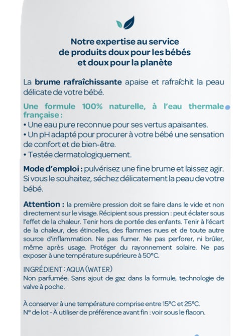 Brume à l'eau thermale 150ml biolane - Kiabi Brume à l'eau thermale 150ml biolane - Kiabi