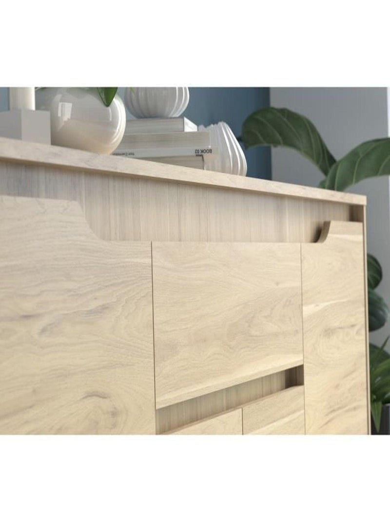 Buffet bas 4 portes + 1 tiroir - Panneaux de - Parisot Multicolore - Kiabi