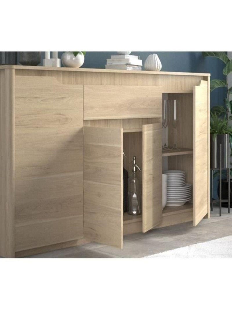 Buffet bas 4 portes + 1 tiroir - Panneaux de - Parisot Multicolore - Kiabi