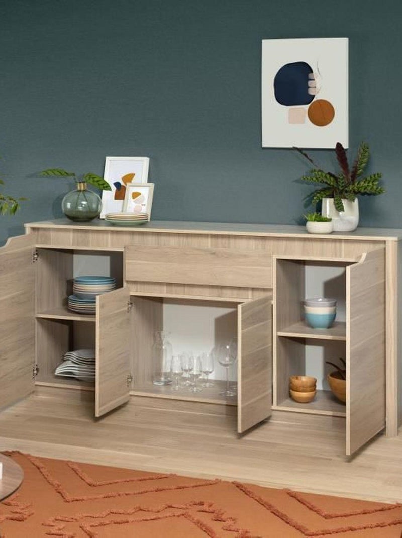 Buffet bas 4 portes + 1 tiroir - Panneaux de - Parisot Multicolore - Kiabi