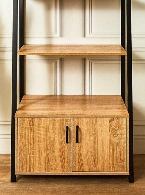 Buffet bibliothèque bois et métal Edison - Kiabi