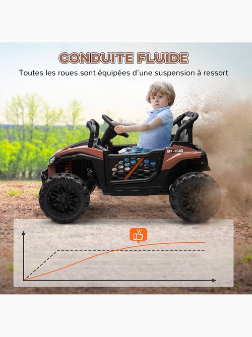Buggy électrique enfant utv - 12v, 2 moteurs, 6km/h max. - télécommande - Kiabi